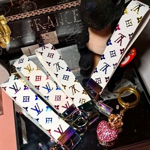 Brand New for Christmas!! LV Monogram Holographic Key Fob , wristlet